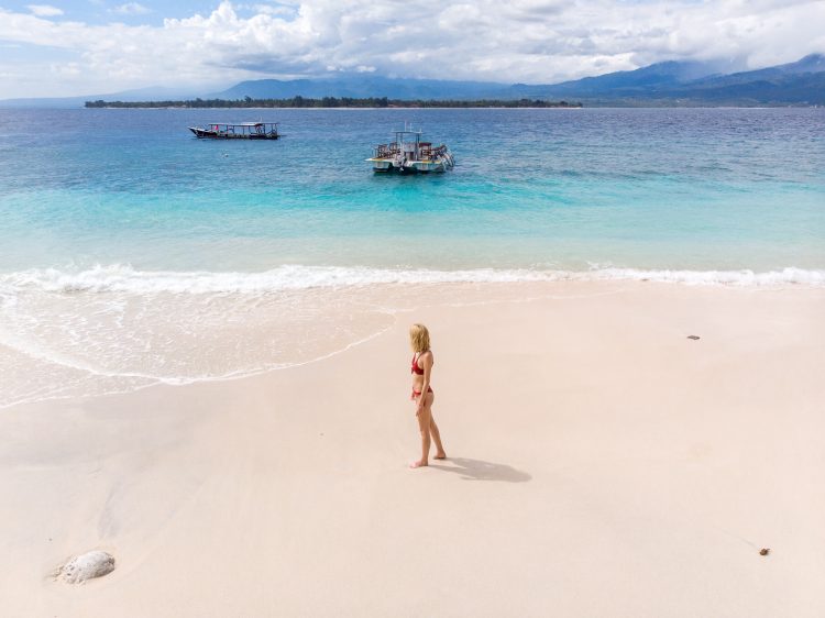 Gili Meno Bali drone shot beach