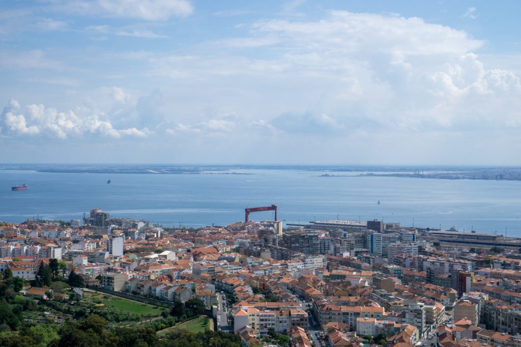 Lisabona panorama statuie Iisus Portugalia