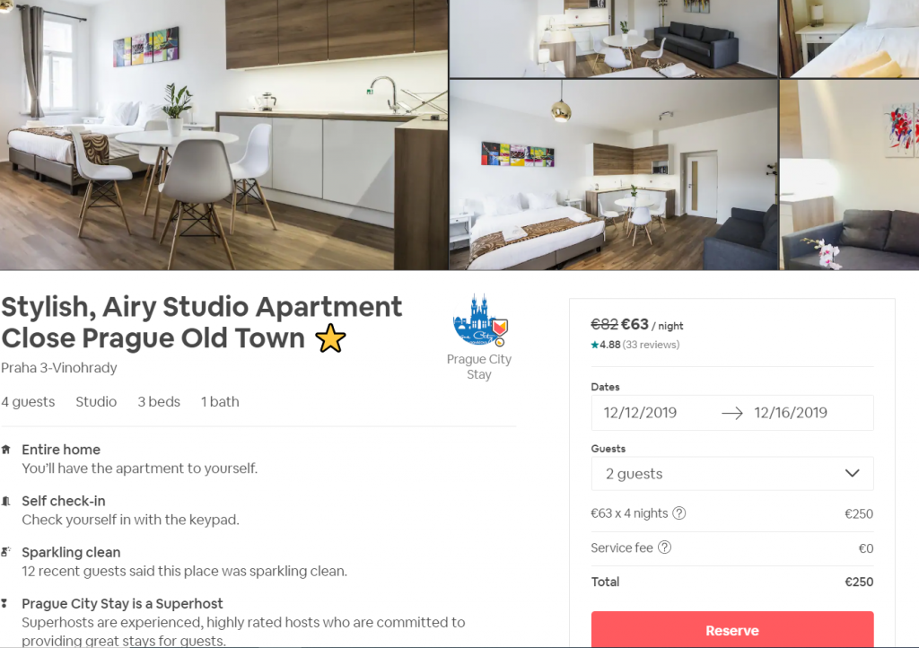 Oferta cazare apartament Airbnb Praga