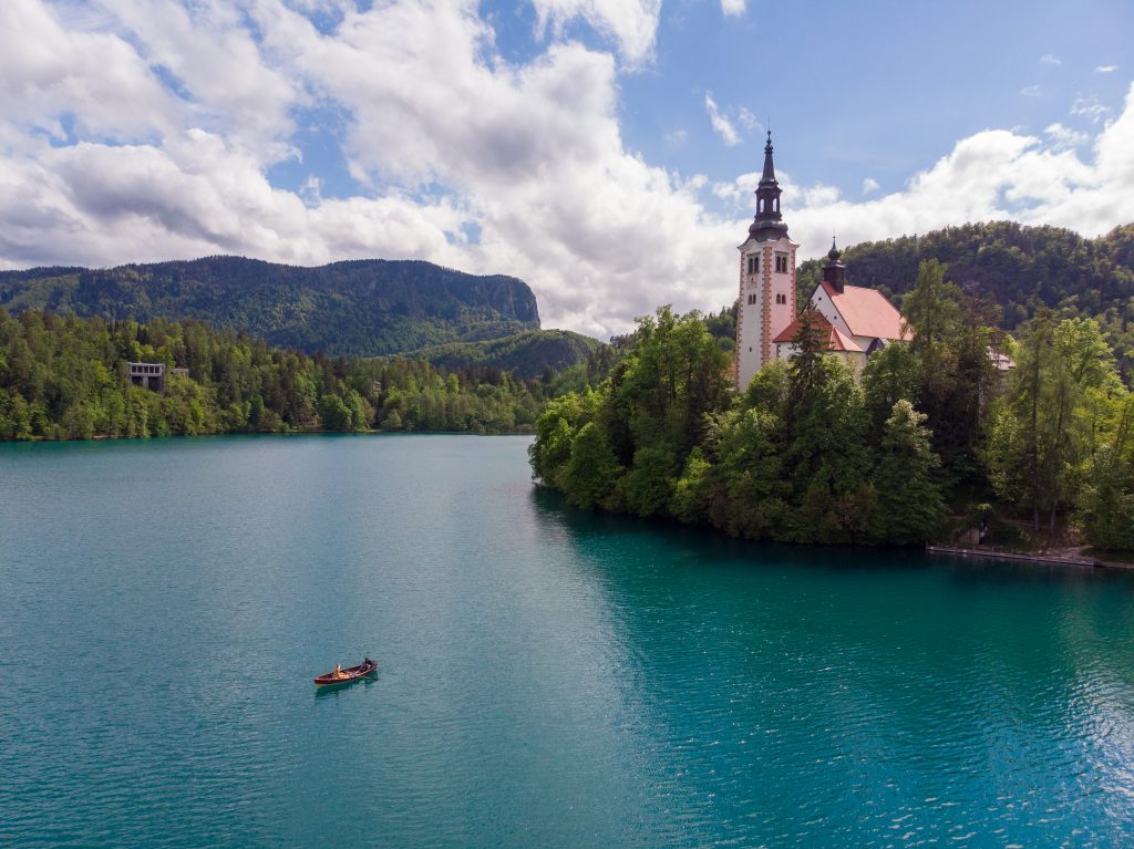 Poza din drona Bled Slovenia